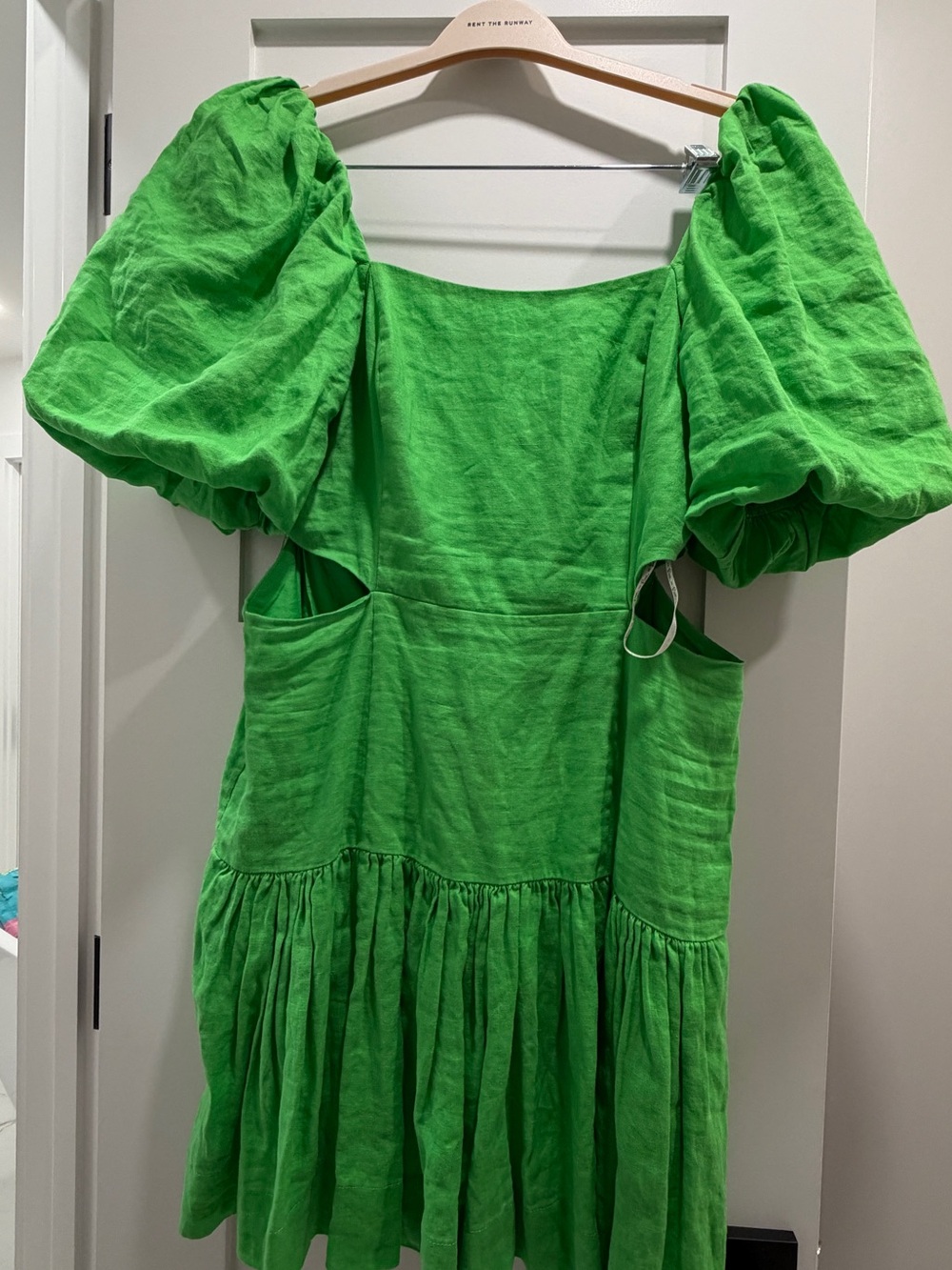 Lilly Pulitzer Bright Green Puff-Sleeve Dress